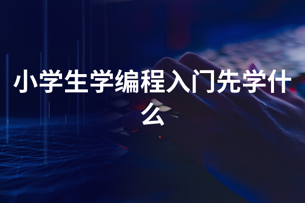 小学生学编程入门先学什么