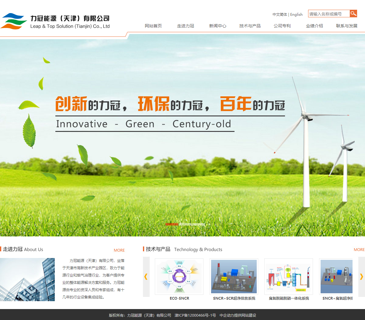 力冠能源(天津)有限公司网站案例