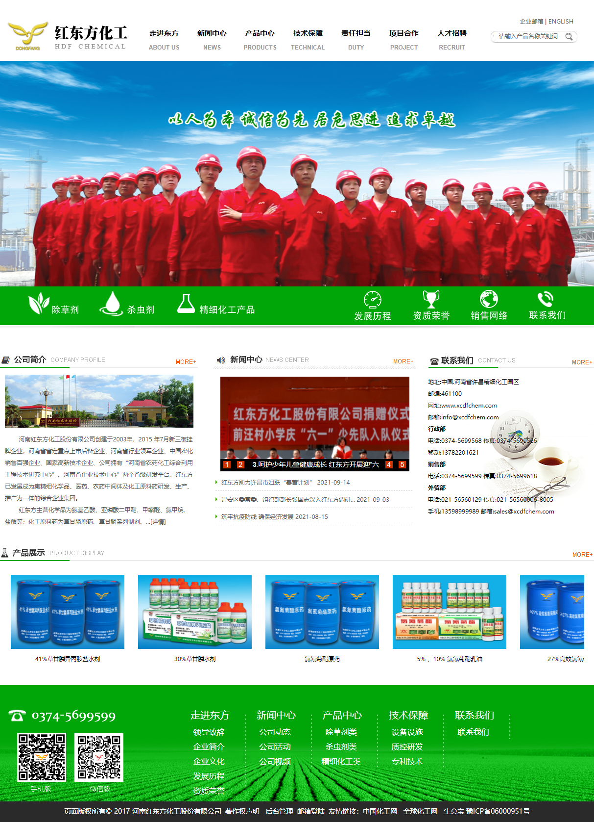 河南红东方化工股份有限公司网站案例