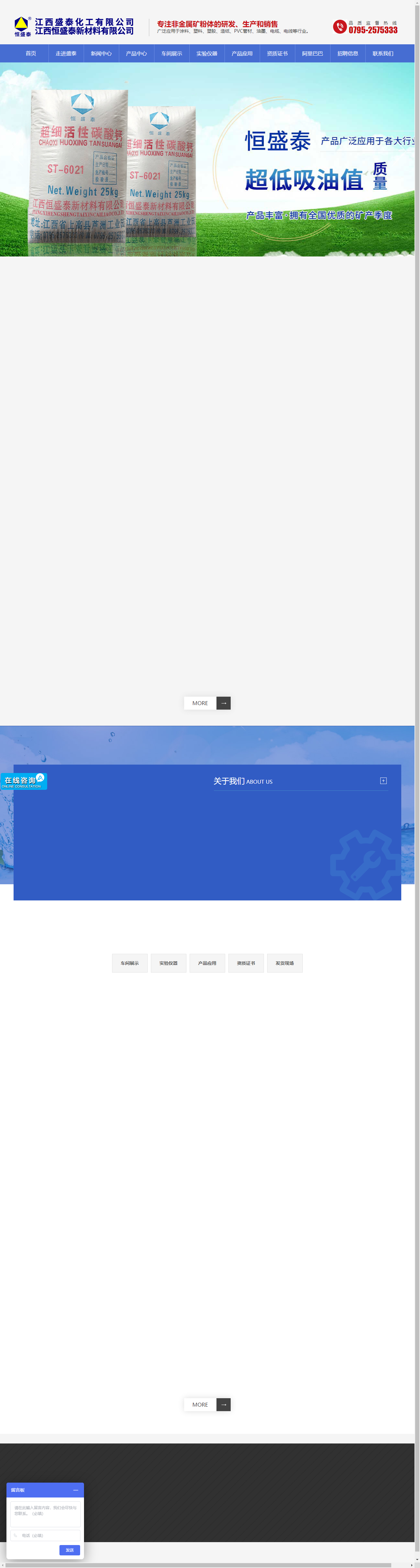 江西盛泰化工有限公司网站案例