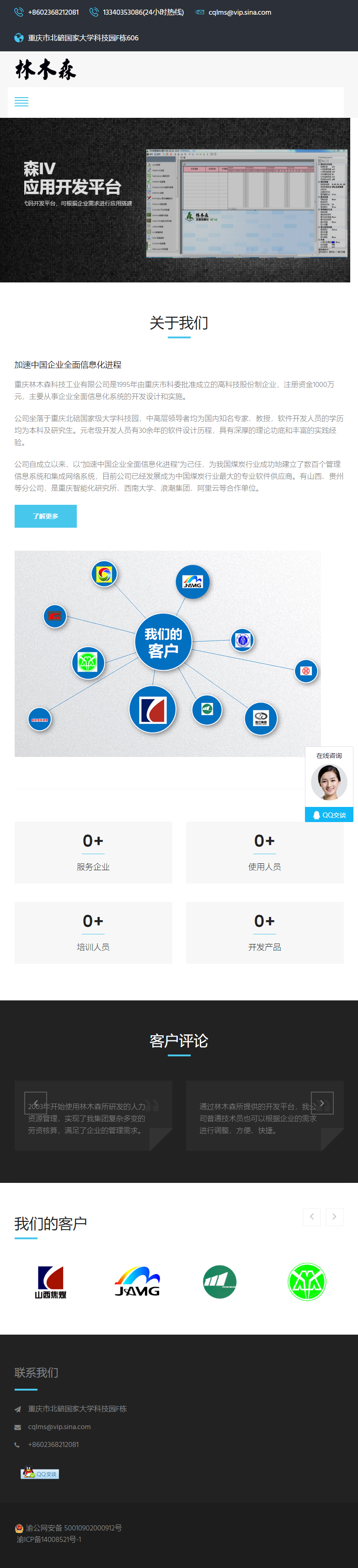 重庆林木森科技工业有限公司网站案例