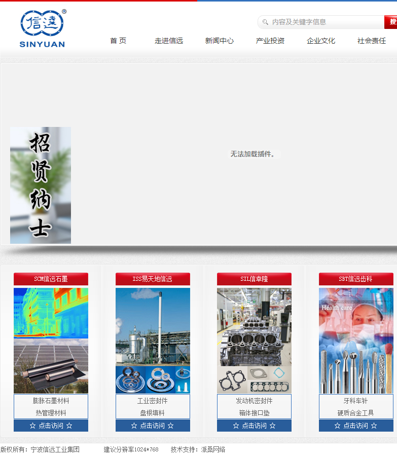 宁波信远工业集团有限公司网站案例