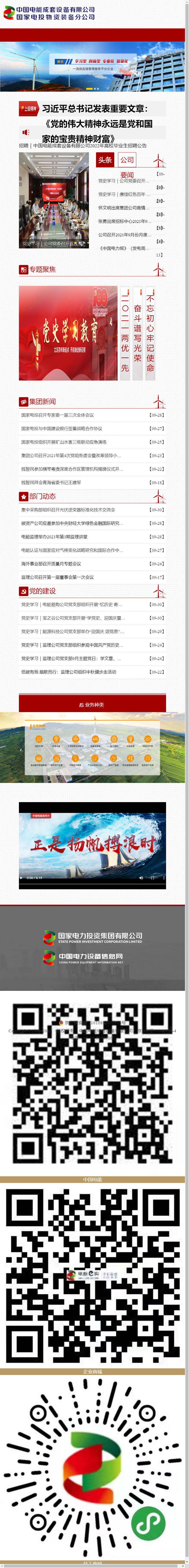中国电能成套设备有限公司网站案例