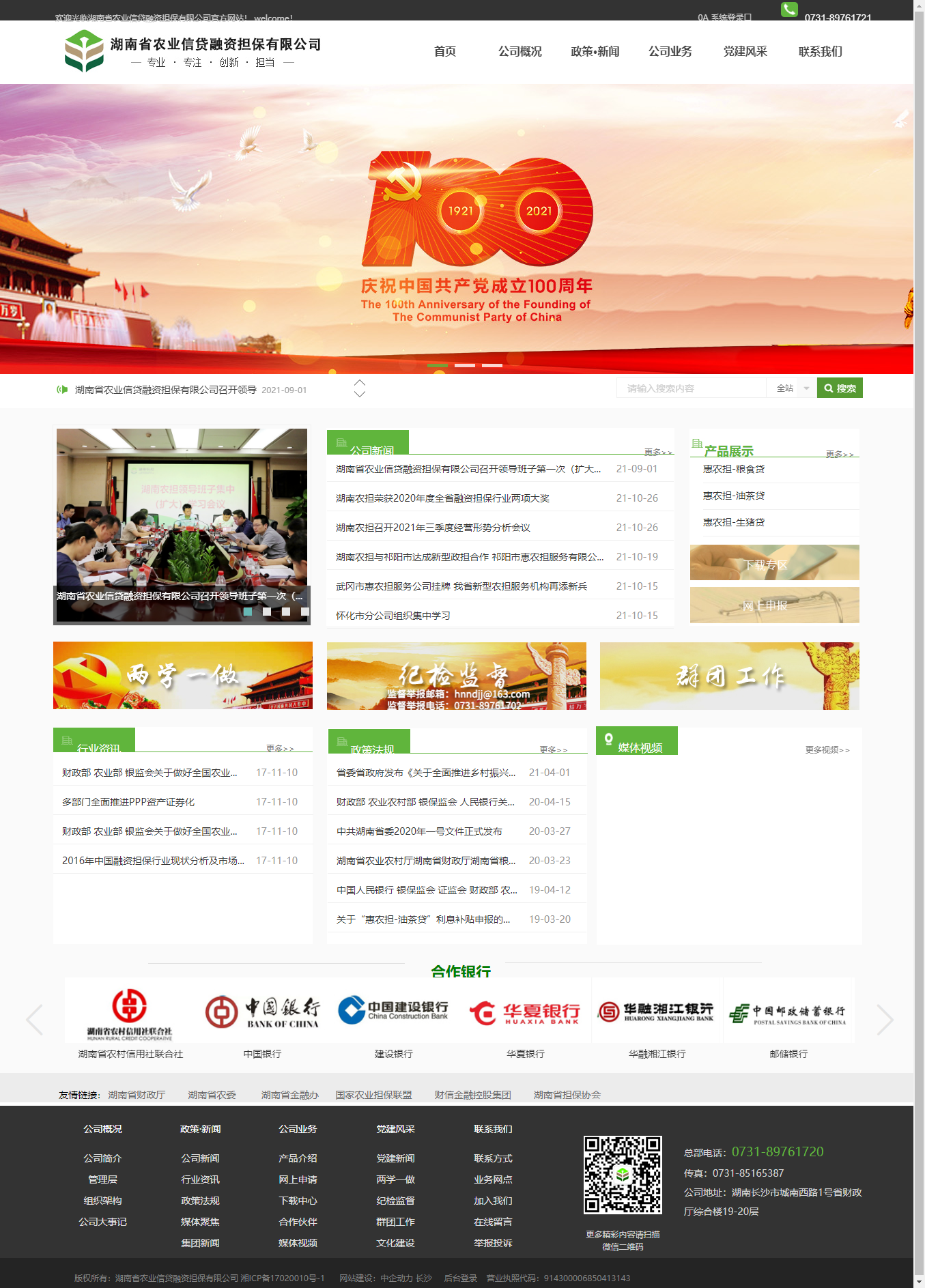 湖南省农业信贷融资担保有限公司网站案例