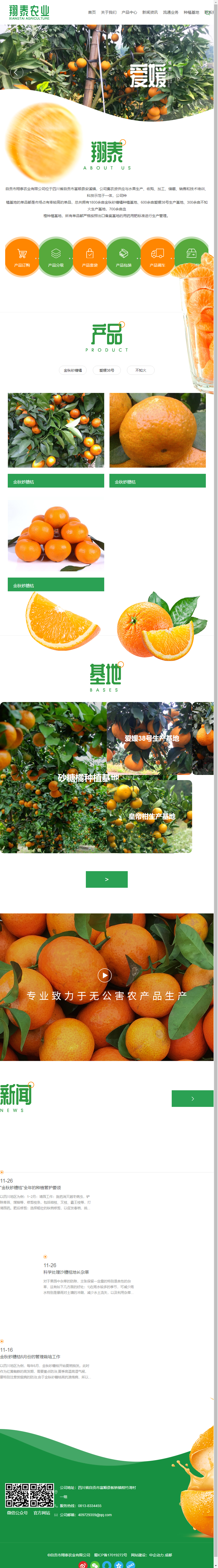 自贡市翔泰农业有限公司网站案例