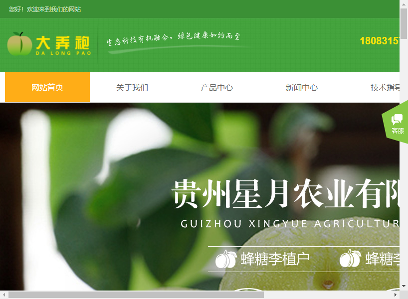 贵州星月农业有限公司网站案例