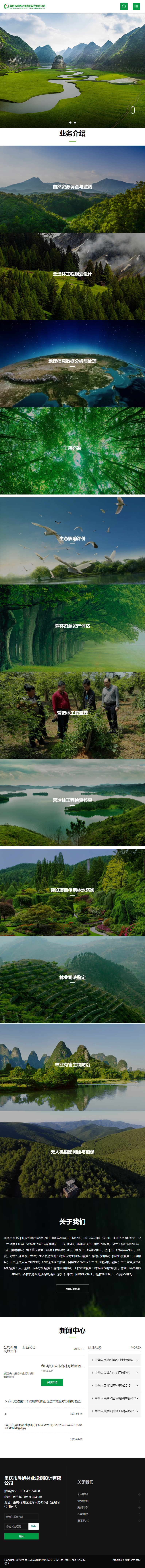 重庆市晨旭林业规划设计有限公司网站案例