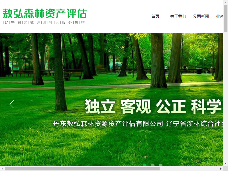 丹东敖弘森林资源资产评估有限公司网站案例