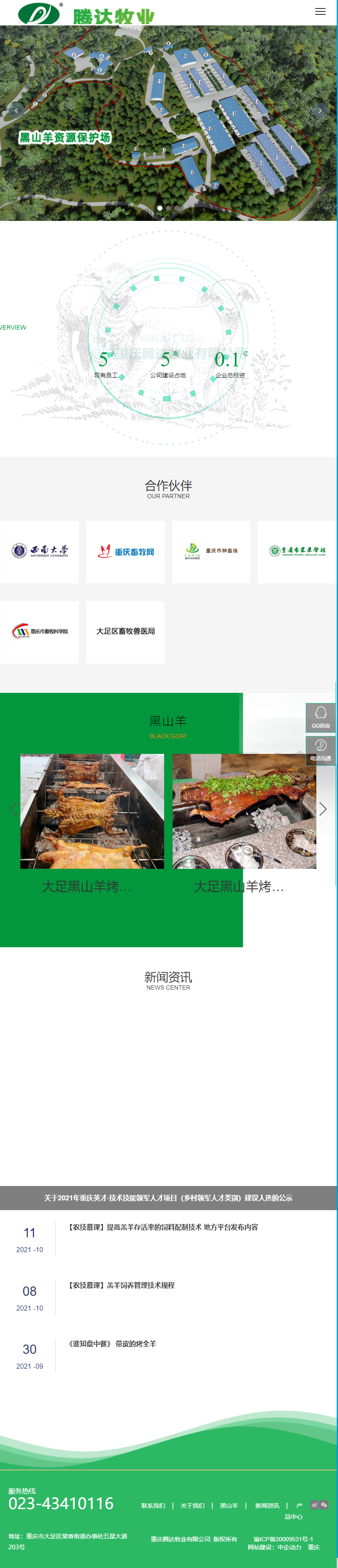 重庆腾达牧业有限公司网站案例
