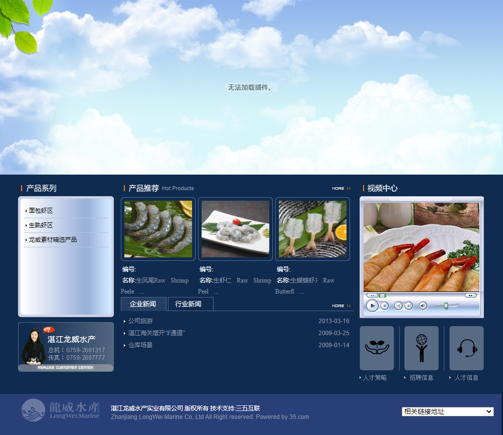 湛江龙威水产实业有限公司网站案例