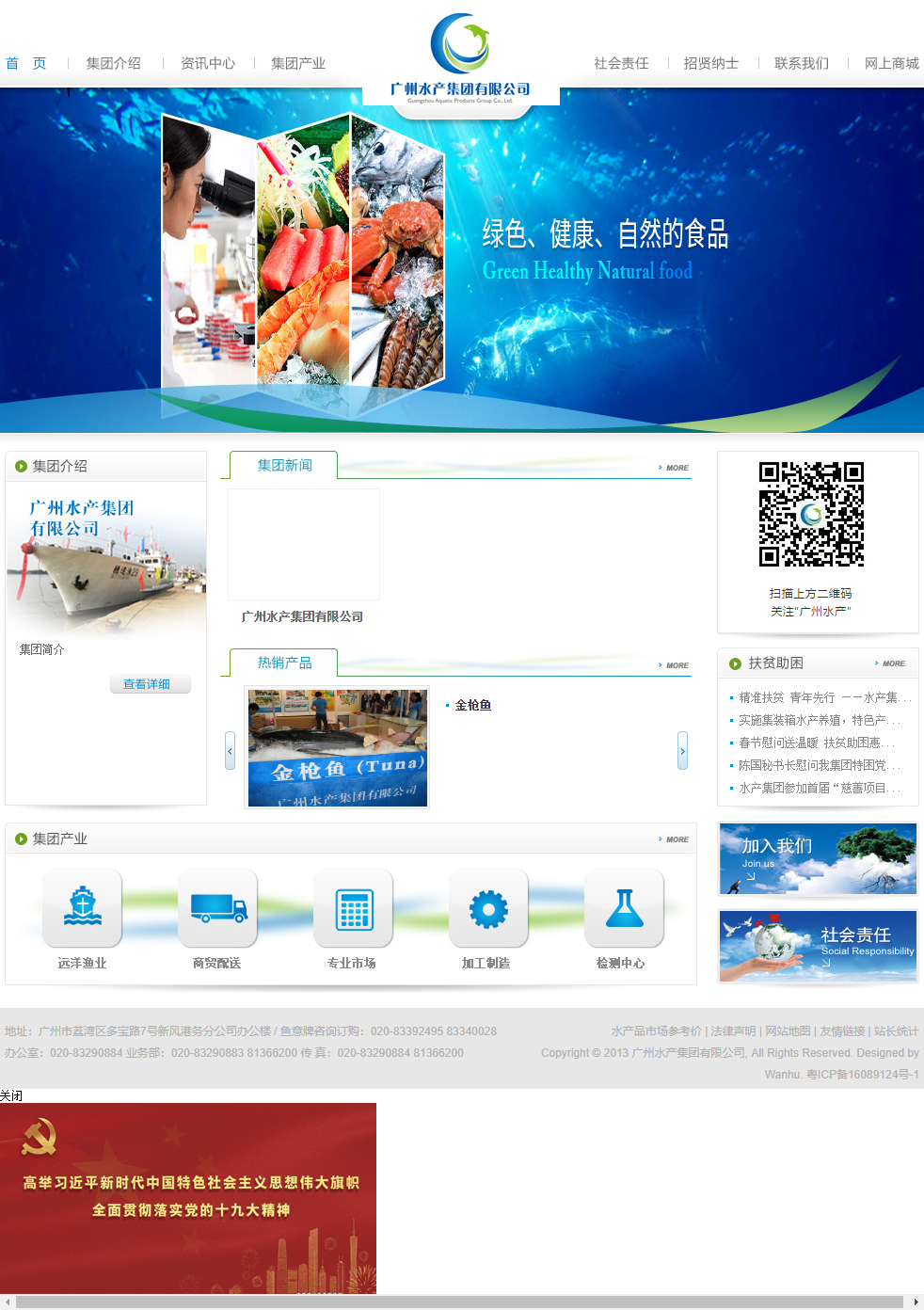 广州水产集团有限公司网站案例