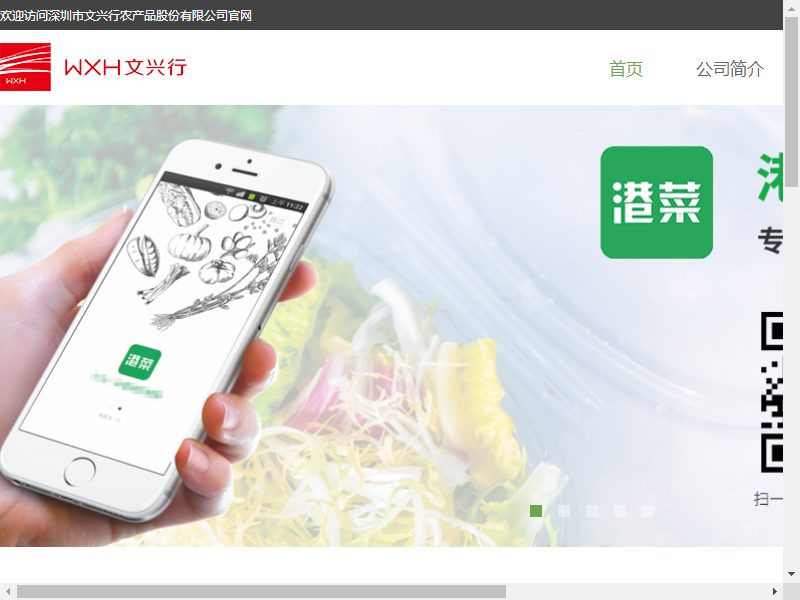 深圳市文兴行农产品股份有限公司网站案例