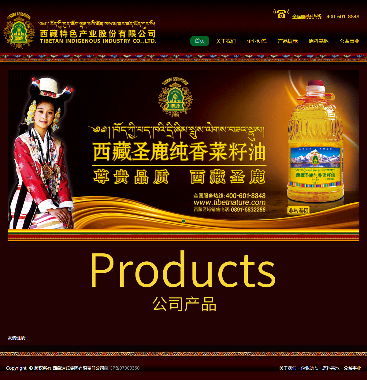 西藏达氏集团有限责任公司网站案例