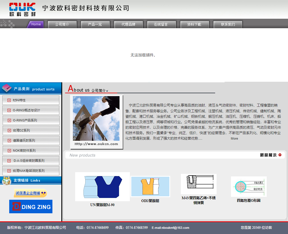 宁波欧科密封科技有限公司网站案例