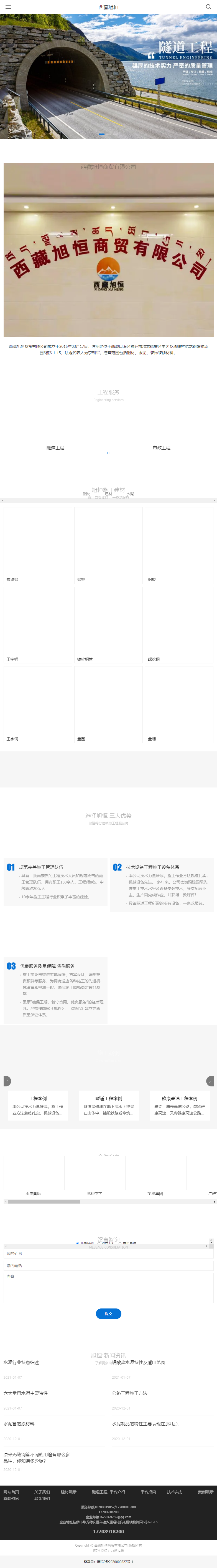 西藏旭恒商贸有限公司网站案例