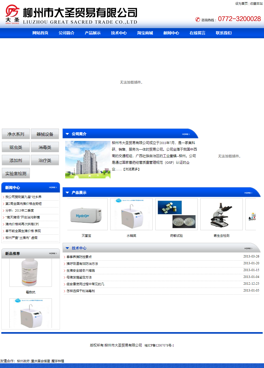 柳州市大圣贸易有限公司网站案例