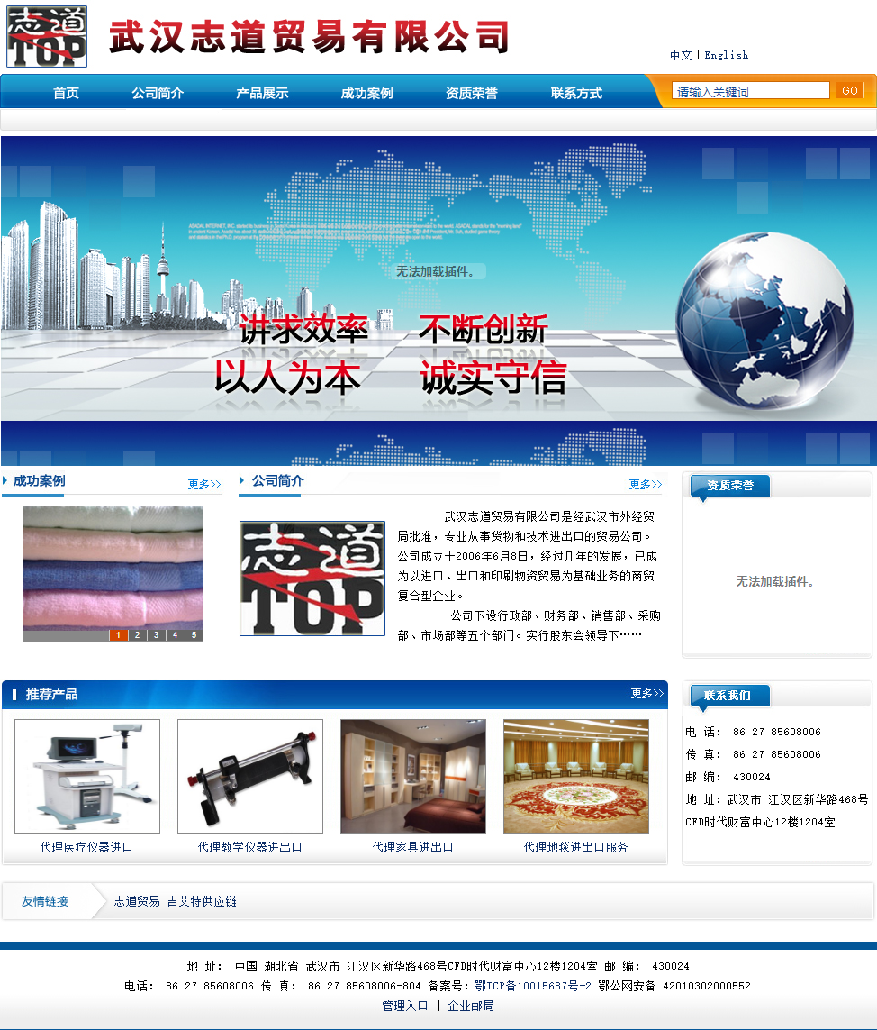 武汉志道贸易有限公司网站案例
