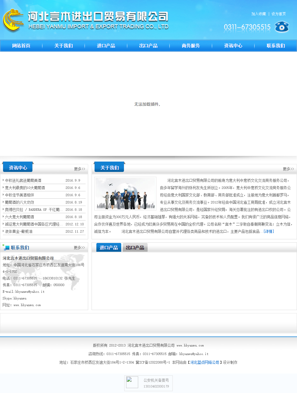 河北言木进出口贸易有限公司网站案例