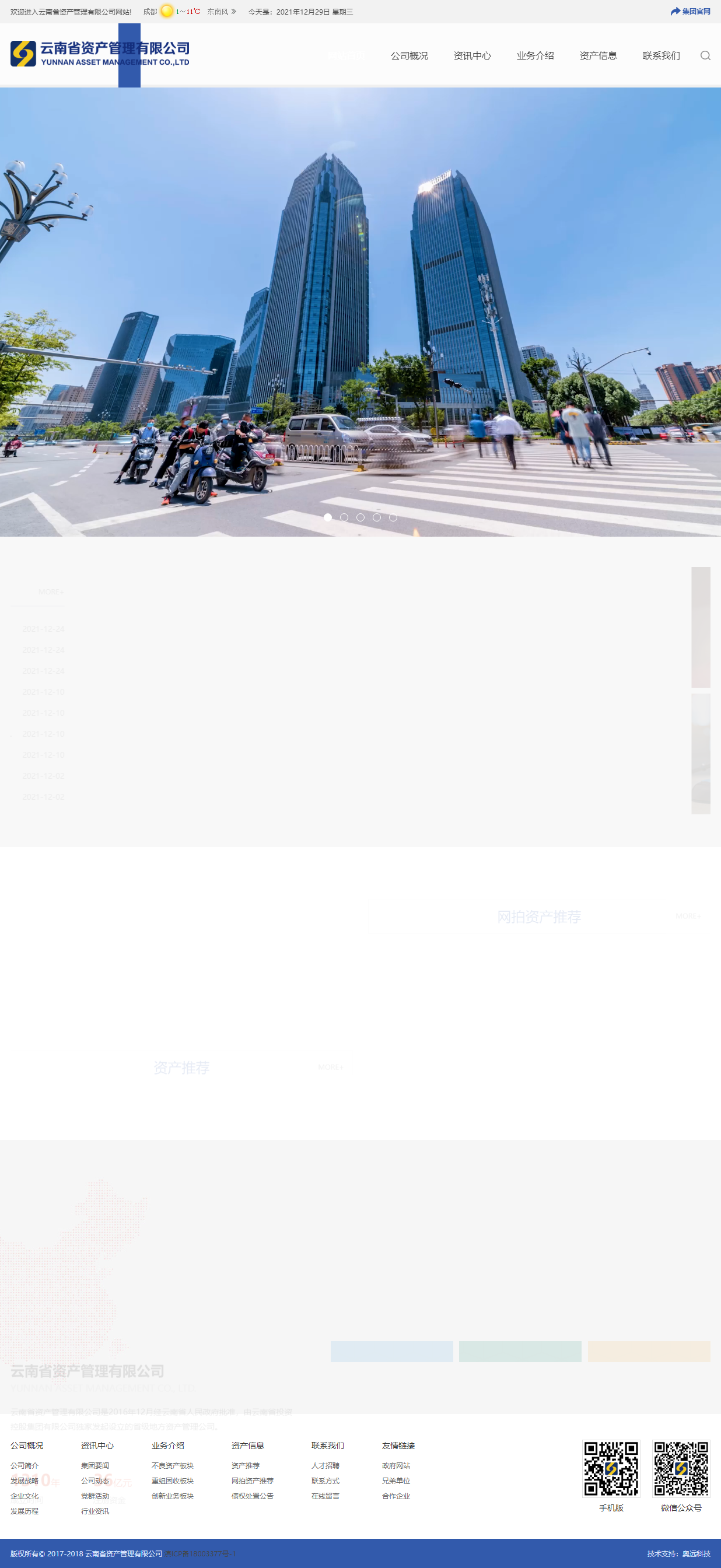 云南省资产管理有限公司网站案例