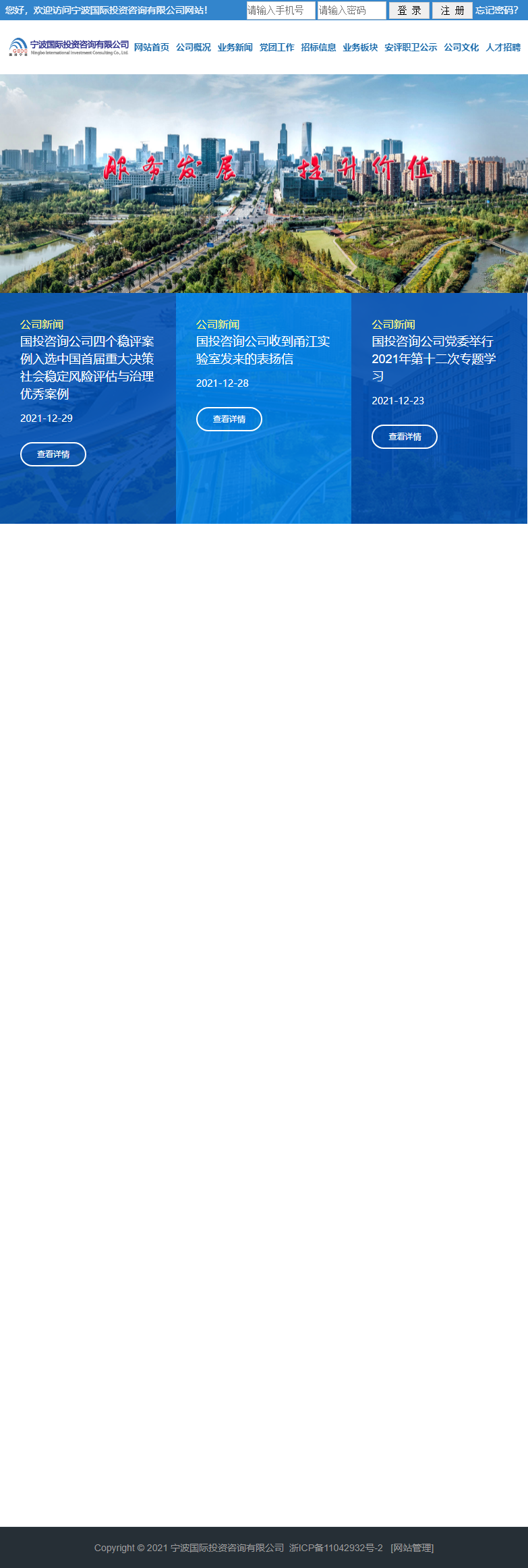 宁波国际投资咨询有限公司网站案例