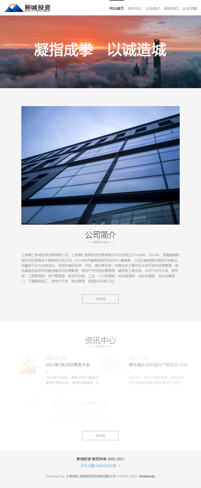上海南汇新城投资发展有限公司网站案例